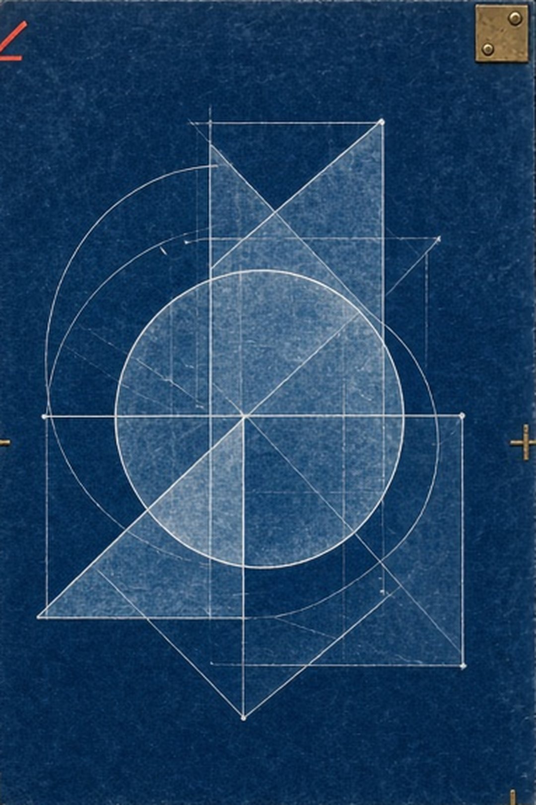 Translucent cyanotype criteria overlays settling into alignment
