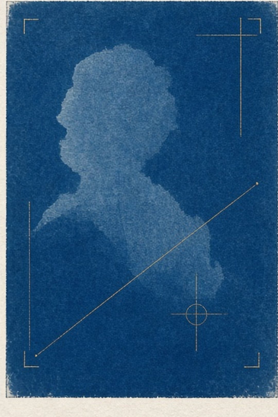 Profile-free drafting silhouette with no portrait badge or nameplate