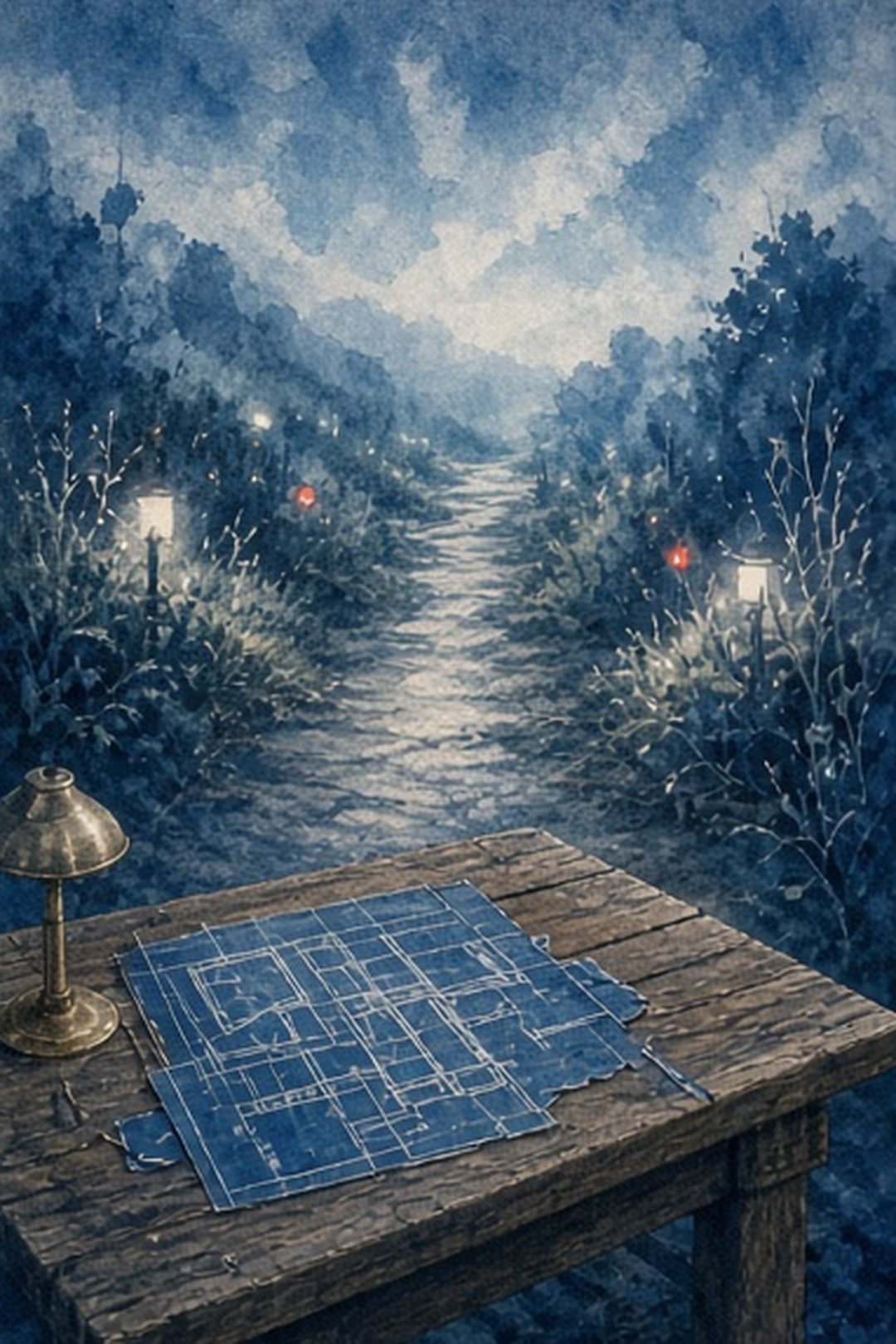 Cyanotype path leaving the workbench toward independent current sources